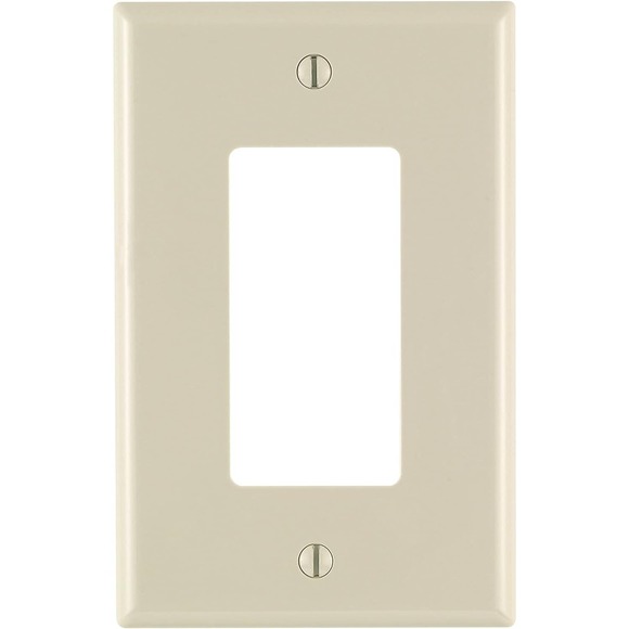 10=PK Leviton PJ26-TM, Light Almond, Decora Nylon Wallplates, 1-Gang, Midway - Picture 1 of 3